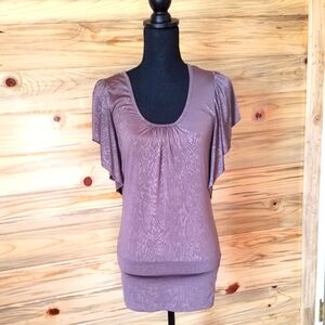 Charlotte Russe Flutter Sleeved Blouse. Ladies Size Small